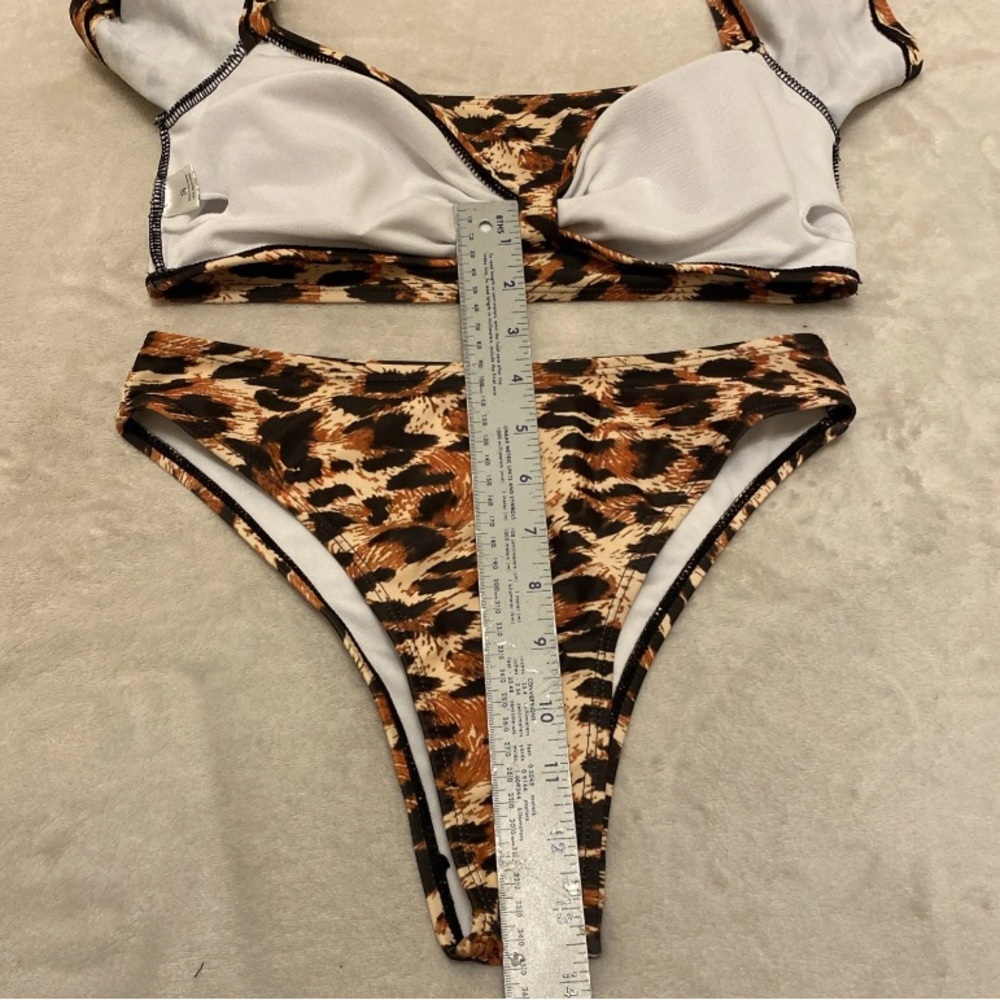SHEIN Leopard Print Bikini - Brown and Black - Picture 15 of 16